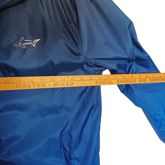 GREG NORMAN ATTACK LIFE Blue Navy Ombre Zip Up Long Sleeve Windbreaker Jacket L - Picture 5 of 9